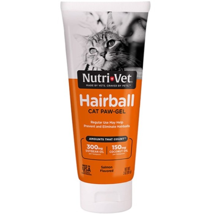 Nutri-Vet Hairball Salmon НУТРИ-ВЕТ выведение шерсти со вкусом лосося, гель для кошек, 89 мл.