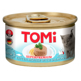 TOMi For Kitten with Salmon ТОМИ ДЛЯ КОТЯТ ЛОСОСЬ консервы для котят, ..