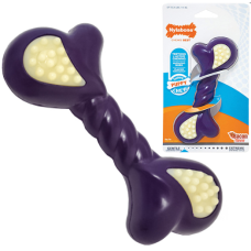 Nylabone Puppy Chew Double Action НИЛАБОН ДВОЙНОЕ ДЕЙСТВИЕ жевательная игрушка для щенков, вкус бекона, L, до 11 кг, 16х6.5х4 см