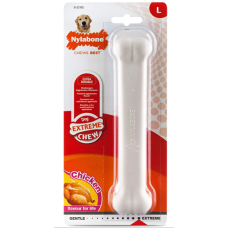 Nylabone Extreme Chew Bone НИЛАБОН БОУН жевательная игрушка кость для собак, вкус курицы, L, до 23 кг, 19.7х4.4х2.5 см