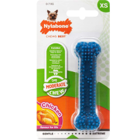 Nylabone Moderate Chew Dental Bone НИЛАБОН ДЕНТАЛ БОУН жевательная игрушка кость для собак, вкус курицы, XS, до 7 кг, 9.5х2.5х1.9 см