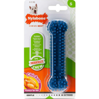 Nylabone Moderate Chew Dental Bone НИЛАБОН ДЕНТАЛ БОУН жевательная игрушка кость для собак, вкус курицы, S, до 11 кг, 12.1х3.8х2.5 см