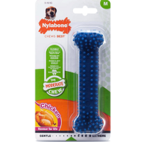 Nylabone Moderate Chew Dental Bone НИЛАБОН ДЕНТАЛ БОУН жевательная игрушка кость для собак, вкус курицы, M, до 16 кг, 14.6х4.4х3.2 см