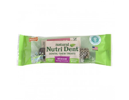 Nylabone Nutri Dent Natural НИЛАБОН НУТРИ ДЕНТ натуральное жевательное лакомство для чистки зубов для собак весом до 7 кг, S