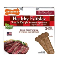 Беззерновое лакомство Nylabone Healthy Edibles Petite, для собак до 7 кг, филе миньон, цена за 1шт, 34 шт/уп.