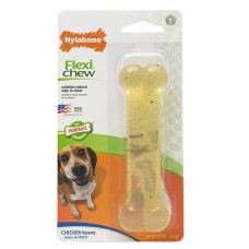 Nylabone Flexi Chew Wolf НИЛАБОН ФЛЕКСИ ЧЬЮ жевательная игрушка кость для собак до 16 кг, вкус курицы