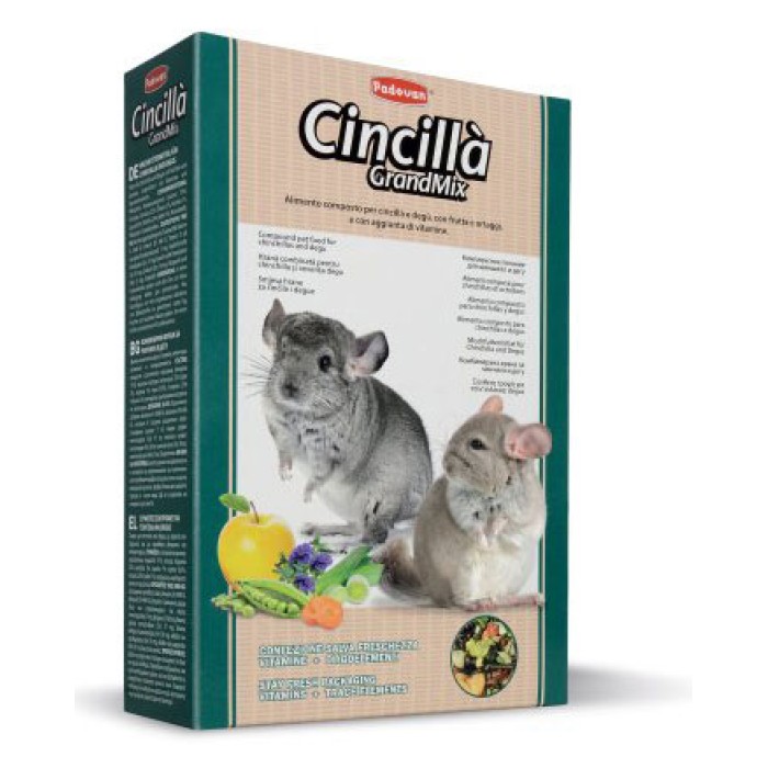 PADOVAN GRANDMIX CINCILLA Комплексный корм для шиншилл и дегу, 850г