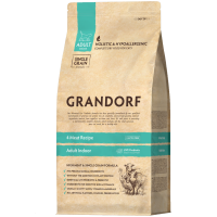 Grandorf Living Probiotics 4 MEAT and BROWN RICE INDOOR - Грандорф Сухий корм 4 види м'яса Індор для дорослих кішок 0,4 кг