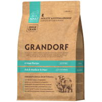 Grandorf DOG ADULT MEDIUM & MAXI 4 MEAT RECIPE - Грандорф Сухой корм для взрослых собак с пробиотиками 4 вида мяса 3 кг