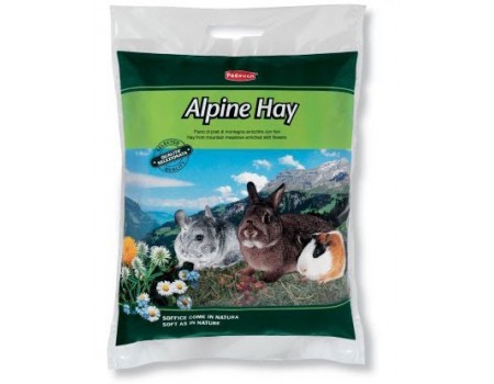 Padovan Альпийское сено с горных лугов, обогащенное цветами, для кроликов, морских свинок, шиншилл и других небольших грызуновAlpine-Hay 700g
