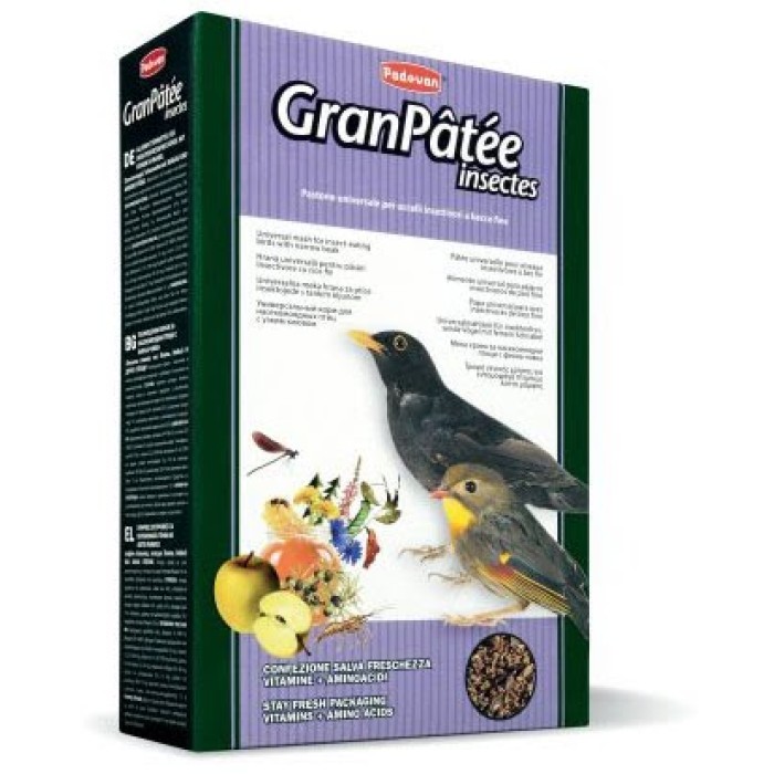 Padovan Основной корм для насекомоядных птиц Granpatee insectes (PP00193) 1 kg