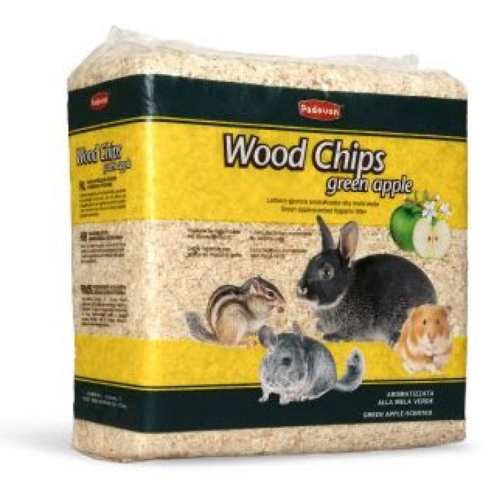 Padovan Гигиенический наполнитель с ароматом зеленого яблока Wood chips apple 1kg