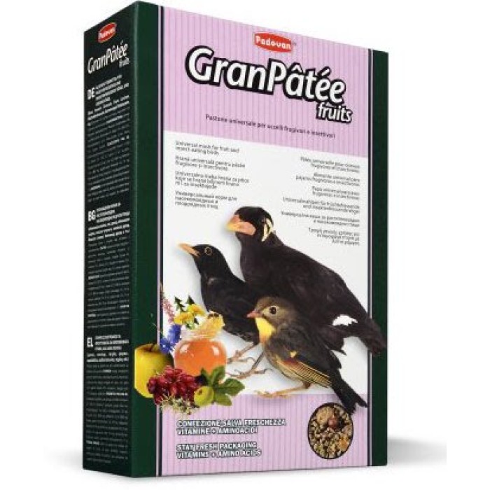 Padovan GRANPATEE Fruits - корм для плодо- и насекомоядных птиц 1 кг