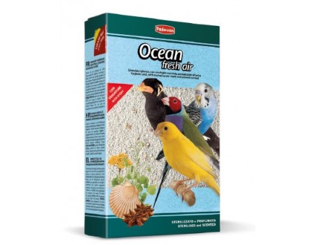Padovan Гігієнічний кварцовий наповнювач для птахів з подрібненими черепашками Ocean fresh air 5 кг