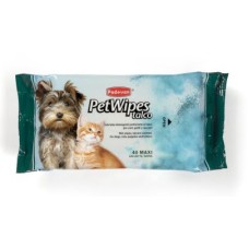 Padovan Очищающие влажные салфетки с ароматом талька для собак и кошек Pet Wipes Talco