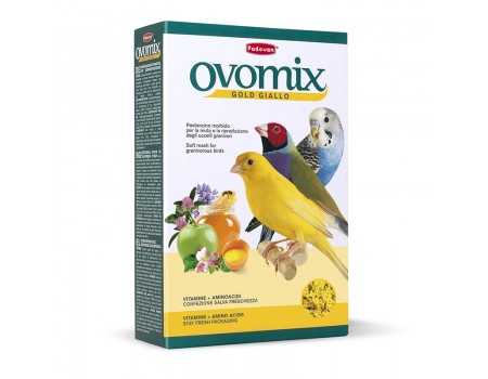 Padovan OVOMIX Gold Giallo - дополнительный корм для зерноядных птиц 300г