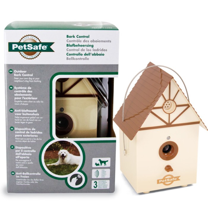 PetSafe Outdoor ПЕТСЕЙФ АУТДОР стаціонарний ультразвуковий пристрій антилай для собак на вулиці, для дресирування щенят, 4 режими роботи, до 15м