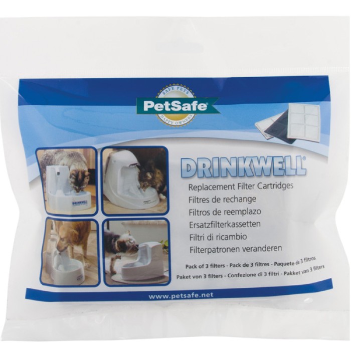 PetSafe Drinkwell FILTER ПЕТСЕЙФ ДРІНКВЕЛЛ змінний вугільний фільтр у фонтанчик напувалку на 1,2л та 5л, у комплекті 3 шт.