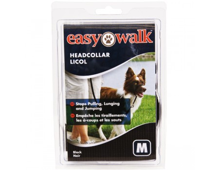 Premier ЛЕГКАЯ ПРОГУЛКА (Easy Walk) тренировочный ошейник для собак , средний , черный.