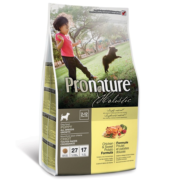 Pronature Holistic Puppy Chicken&Sweet Potato ПРОНАТЮР ХОЛІСТИК З КУРИЦЮ БАТАТ сухий холистик корм для цуценят всіх порід 2.72 кг.