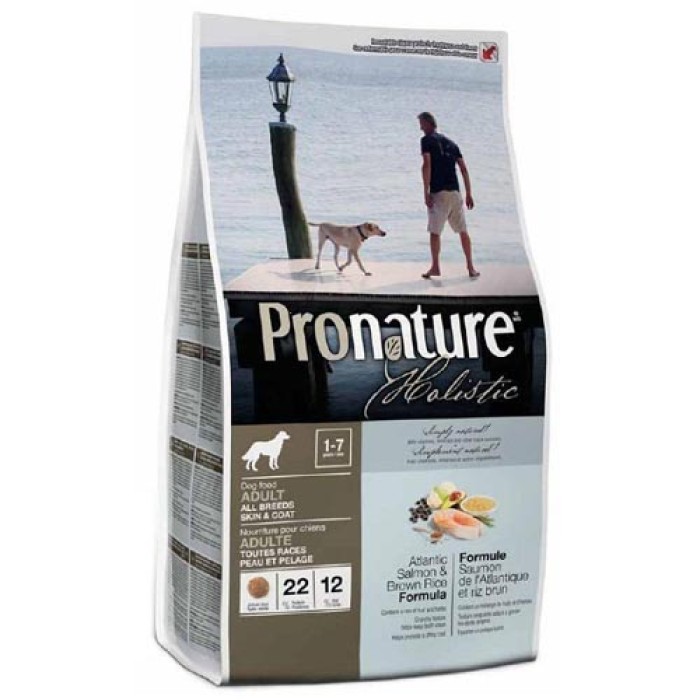 Сухий корм Pronature Holistic Adult Atlantic Salmon & Brown Rice з лососем, холістік, для собак, 340 г
