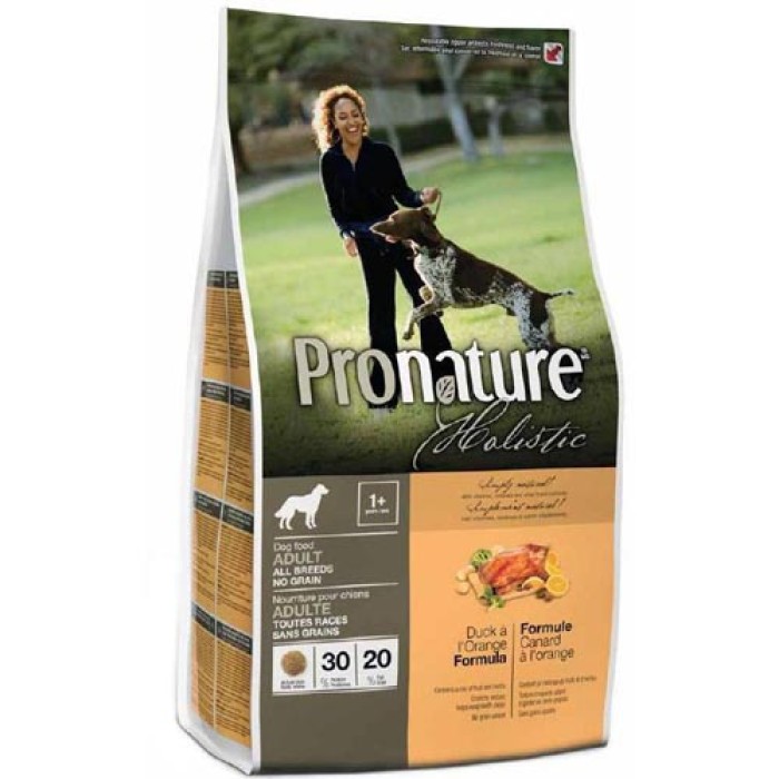 Pronature Holistic Adult Duck&Orange ПРОНАТЮР ХОЛІСТИК З КАЧКОЮ ТА АПЕЛЬСИНАМИ сухий холістик корм БЕЗ ЗЛАКІВ для собак, 2.72 кг.