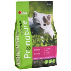 Pronature Original Kitten Chicken ПРОНАТЮР ОРИДЖИНАЛ КОТЕНОК КУРИЦА сухой  корм для котят, с курицей , 2.72 кг.