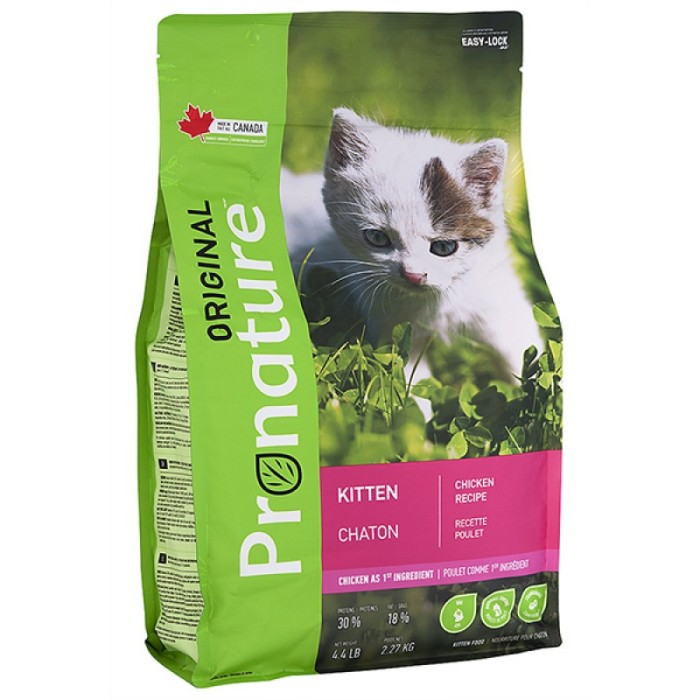 Pronature Original Kitten Chicken ПРОНАТЮР ОРИДЖИНАЛ КОТЕНКА КУРИЦЯ сухий корм для кошенят, з куркою 2.72 кг.