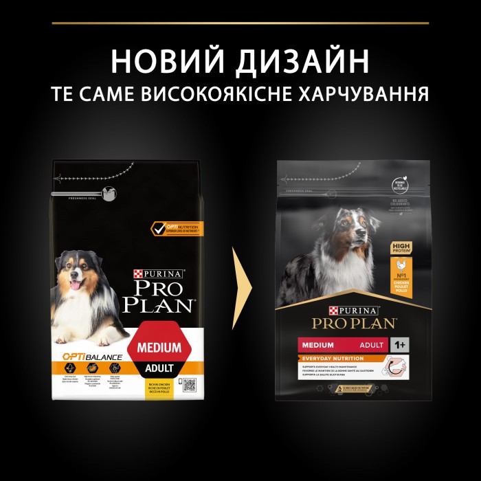 PRO PLAN OPTIBALANCE для дорослих собак середніх порід 3 кг