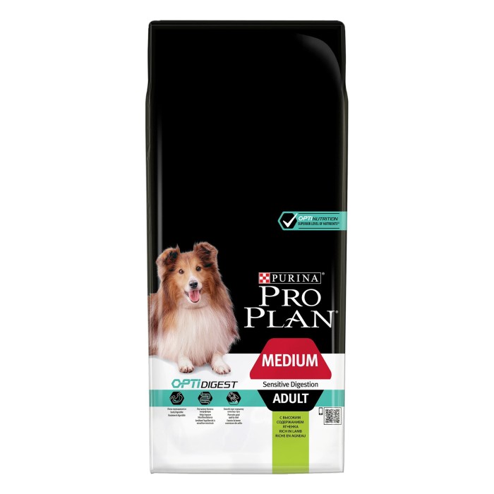 PRO PLAN OPTIDERMA Medium Sensitive для дорослих собак з чутливою шкірою, з ягнятком 14 кг