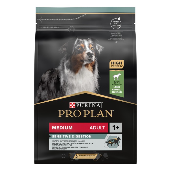 PRO PLAN OPTIDERMA Medium Sensitive для дорослих собак з чутливою шкірою, з ягнятком 3 кг