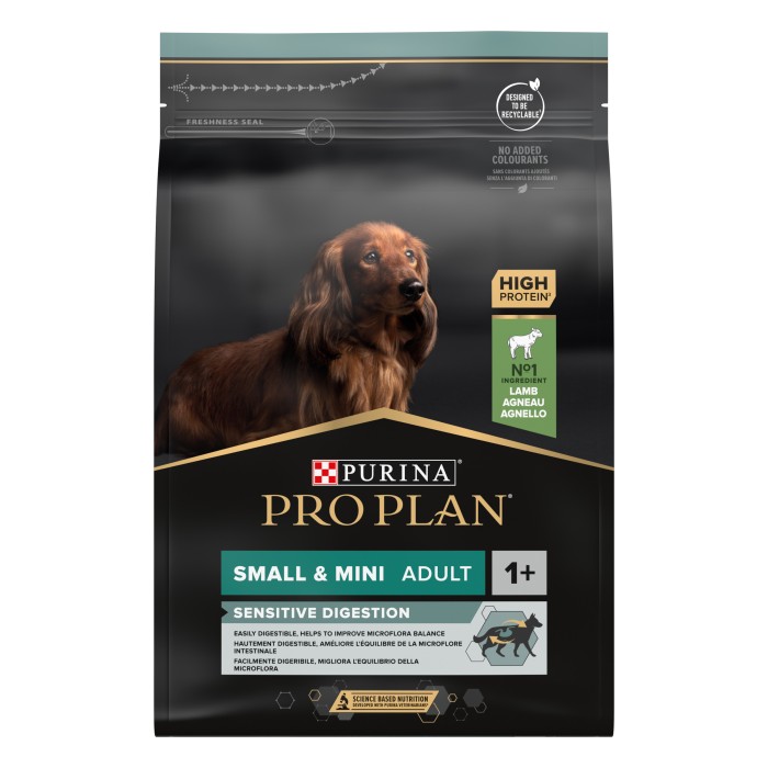 Pro Plan Small & Mini Sensitive Digestion для собак мелких и карликовых пород с чувствительной системой пищеварения, с ягненком, 3 кг