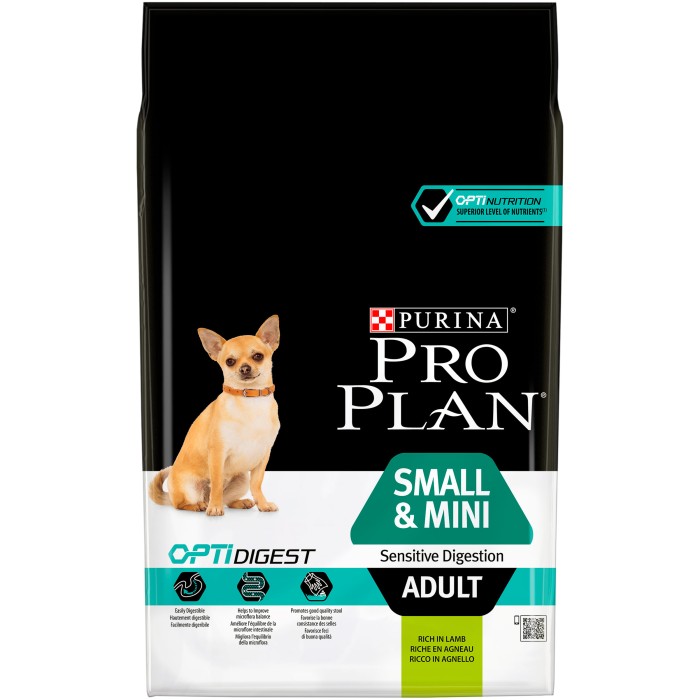 Pro Plan Small & Mini Sensitive Digestion для собак мелких и карликовых пород с чувствительной системой пищеварения, с ягненком, 7 кг