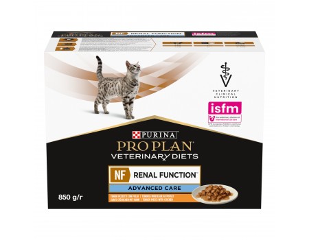 PRO PLAN  Veterinary Diets NF для кошек с патологией почек, курица, 85 г, упаковка 10 паучей