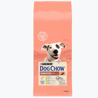 Dog Chow Sensitive cухой корм для собак с чувствительным пищеварением, с лососем, 14 кг