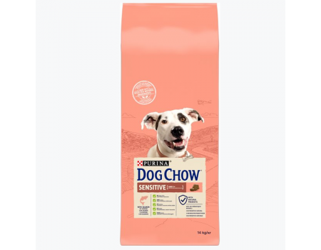 Dog Chow Sensitive cухой корм для собак с чувствительным пищеварением, с лососем, 14 кг