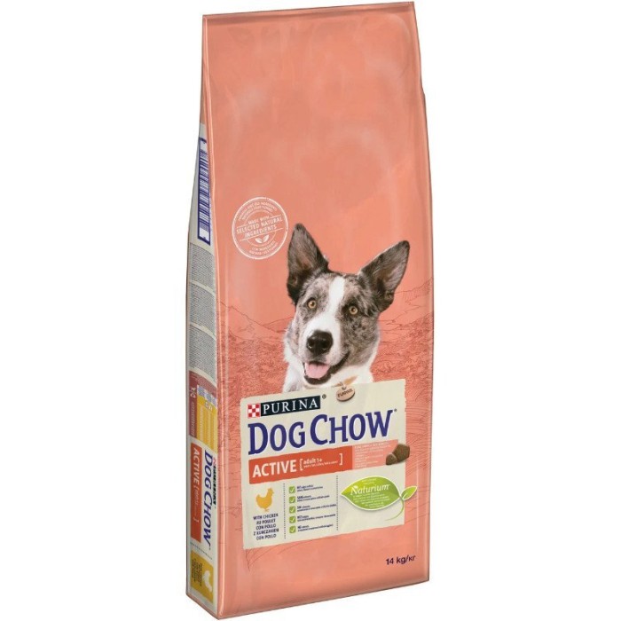 Dog Chow Adult Active для дорослих активних собак із куркою 14 кг