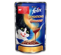 Консервы  Felix Sensations sauces аппетитные кусочки с говядина с тома..