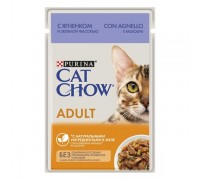 Влажный корм для кошек Cat Chow Adult, с ягненком и зеленой фасолью в ..