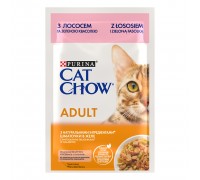 Влажный корм для кошек Cat Chow Adult, с лососем и зеленой фасолью в ж..