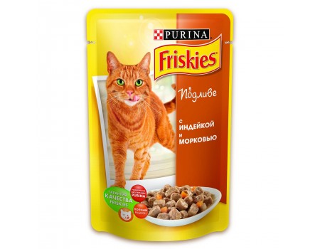 Friskies  Корм для кошек  с индейкой в подливке 0,085 кг