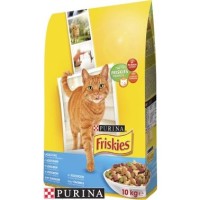 Friskies Cat Salmon & Vegetable сухой корм для котов с лососем  10 кг