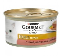 Gourmet Gold Вологий корм з качкою, морквою та шпинатом, шматочки в па..
