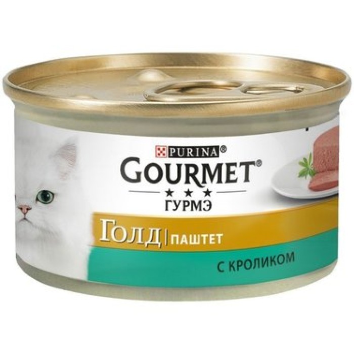 Gourmet Gold Вологий корм Паштет із кроликом 85 г