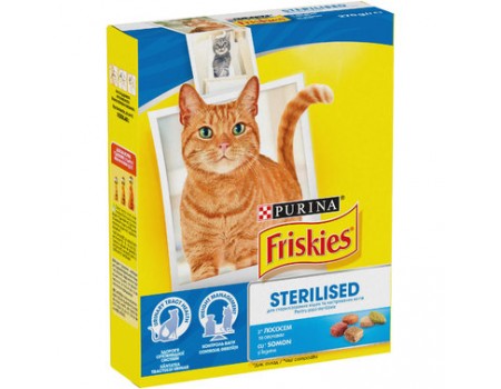 Friskies Neutered Cat Smn & Veg сухий корм для стерилізованих кішок, лосось з овочами, 270 г