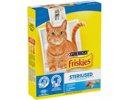 Friskies Neutered Cat Smn & Veg сухой корм для стерилизованных кошек , лосось с овощами,   270 г