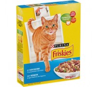 Friskies Cat Salmon & Vegetable сухий корм для котів з лососем 300 г..
