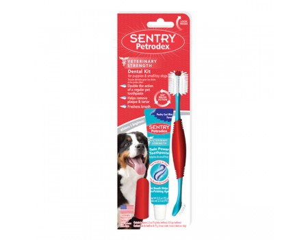 SENTRY Petrodex СЕНТРИ ПЕТРОДЕКС НАБОР зубная щетка 3600+зубная паста ДВОЙНАЯ СИЛА для собак