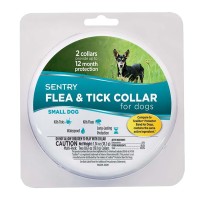 SENTRY Flea&Tick Small СЕНТРИ ошейник от блох и клещей для собак малых пород, 6 месяцев защиты, 36 см, 2 шт.