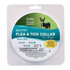 SENTRY Flea&Tick Small СЕНТРИ ошейник от блох и клещей для собак малых пород, 6 месяцев защиты, 36 см, 2 шт.